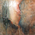 <span style="color: #5decf9;"><strong>CHARRED MERCY, #31*</strong><br>encaustic, 2011