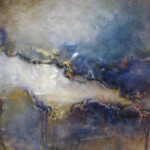 <strong>THROUGH THE WATERS, #77</strong><br>encaustic, 2011